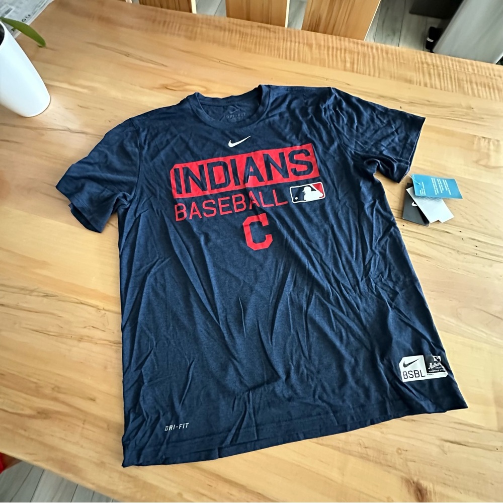 NWT NIKE Indians Baseball C tee L
